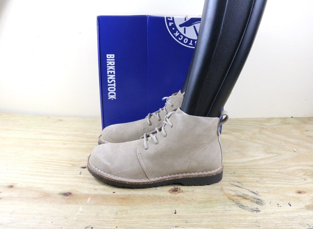 New Birkenstock Boots Womens 8 Leather Taupe Uppsala Mid Calf Ankle